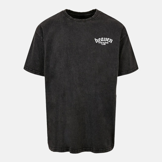 HEAVEN FEAR US ACID WASHED HEAVY OVERSIZE T-SHIRT