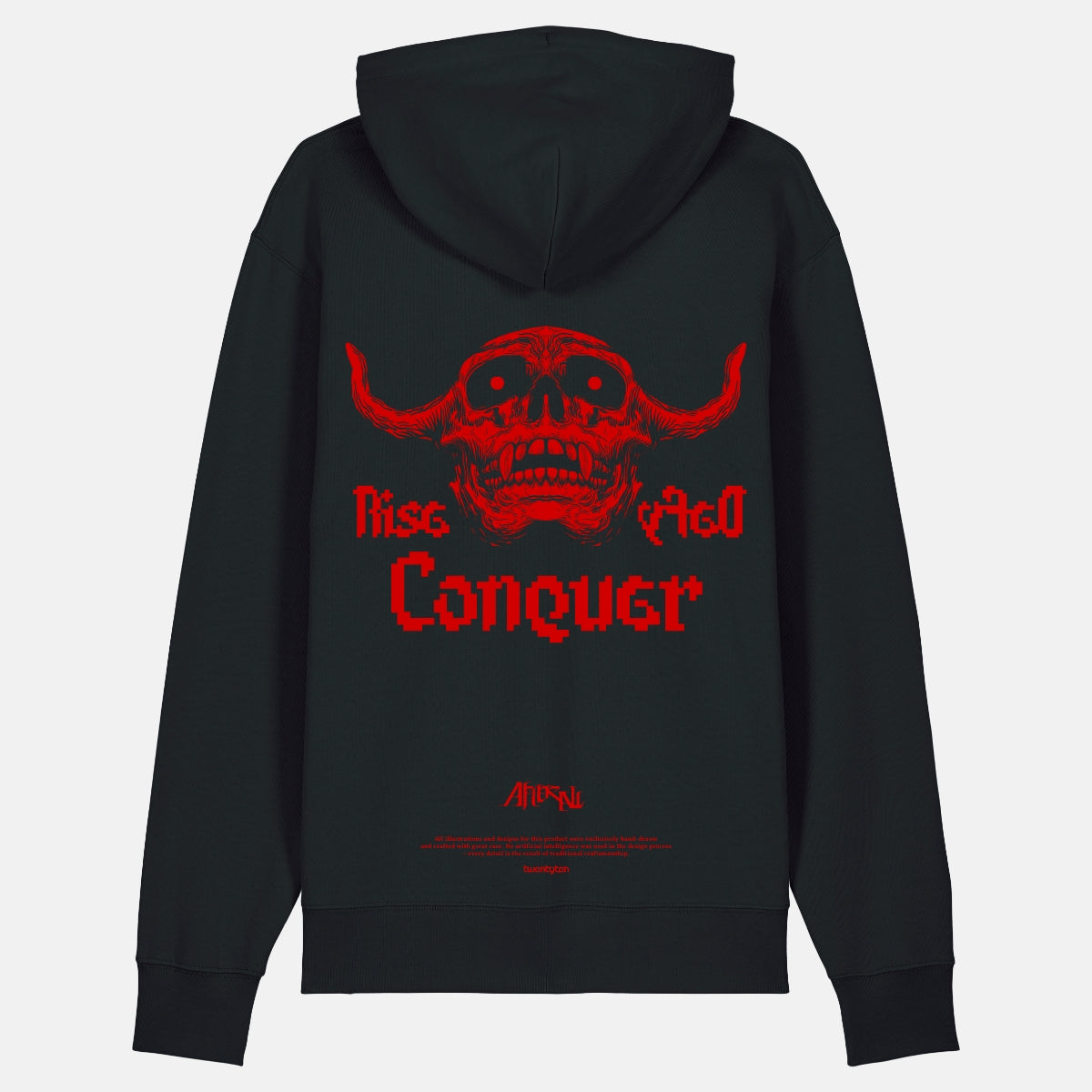 RISE DEFY CONQUER SKATE STREETWEAR HOODIE