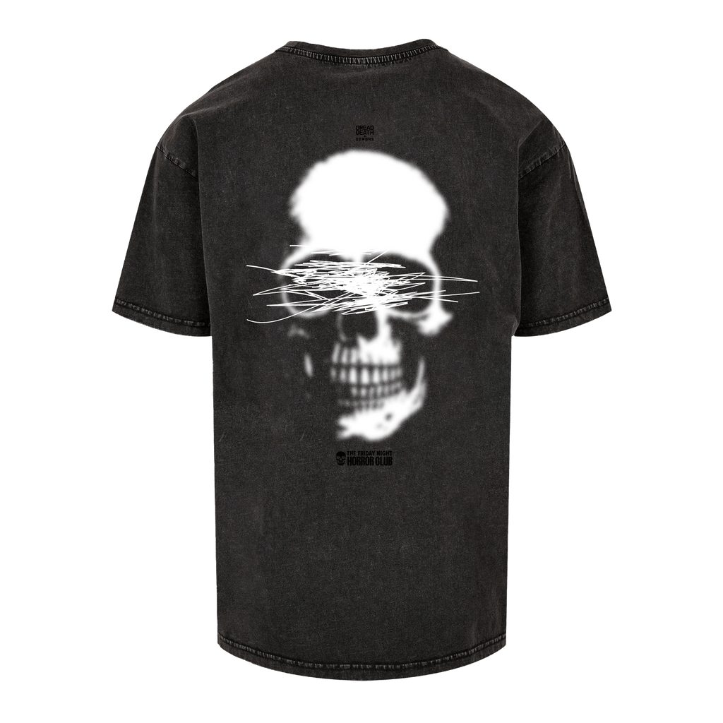 NEXT LEVEL HORROR BLUR ACID WASHED OVERSIZE T-SHIRT