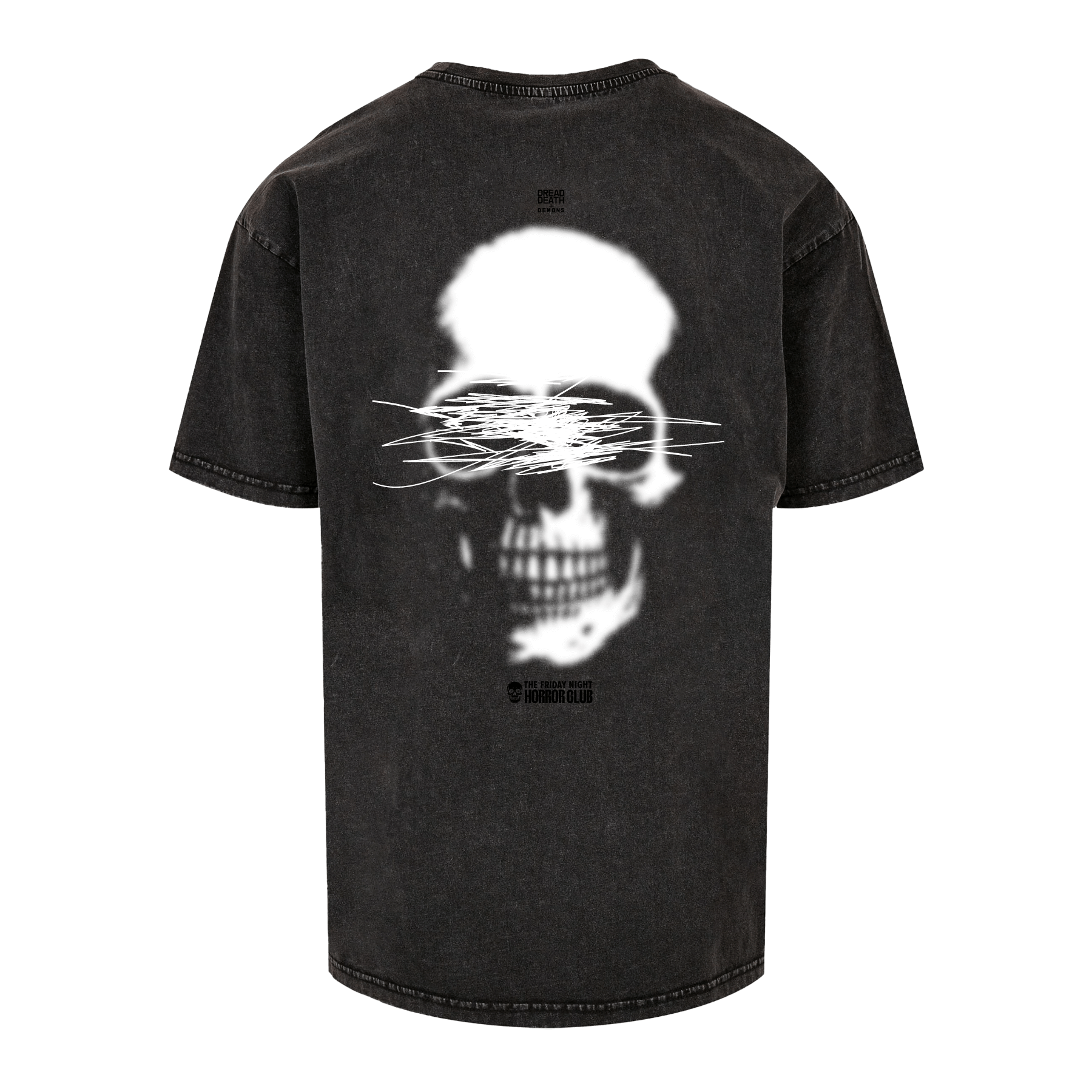 NEXT LEVEL HORROR BLUR ACID WASHED OVERSIZE T-SHIRT