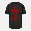 RISE DEFY CONQUER ACID WASHED HEAVY OVERSIZE T-SHIRT