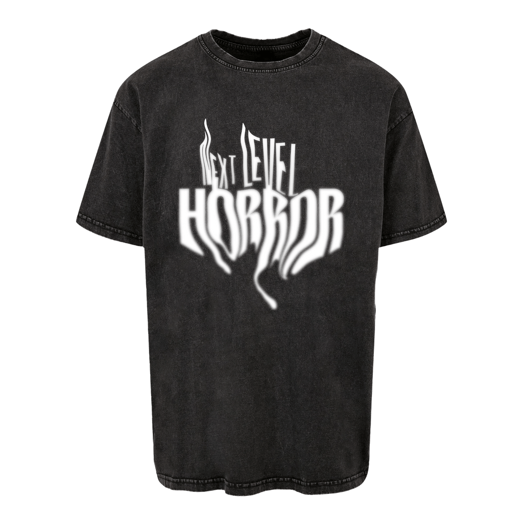 NEXT LEVEL HORROR BLUR ACID WASHED OVERSIZE T-SHIRT