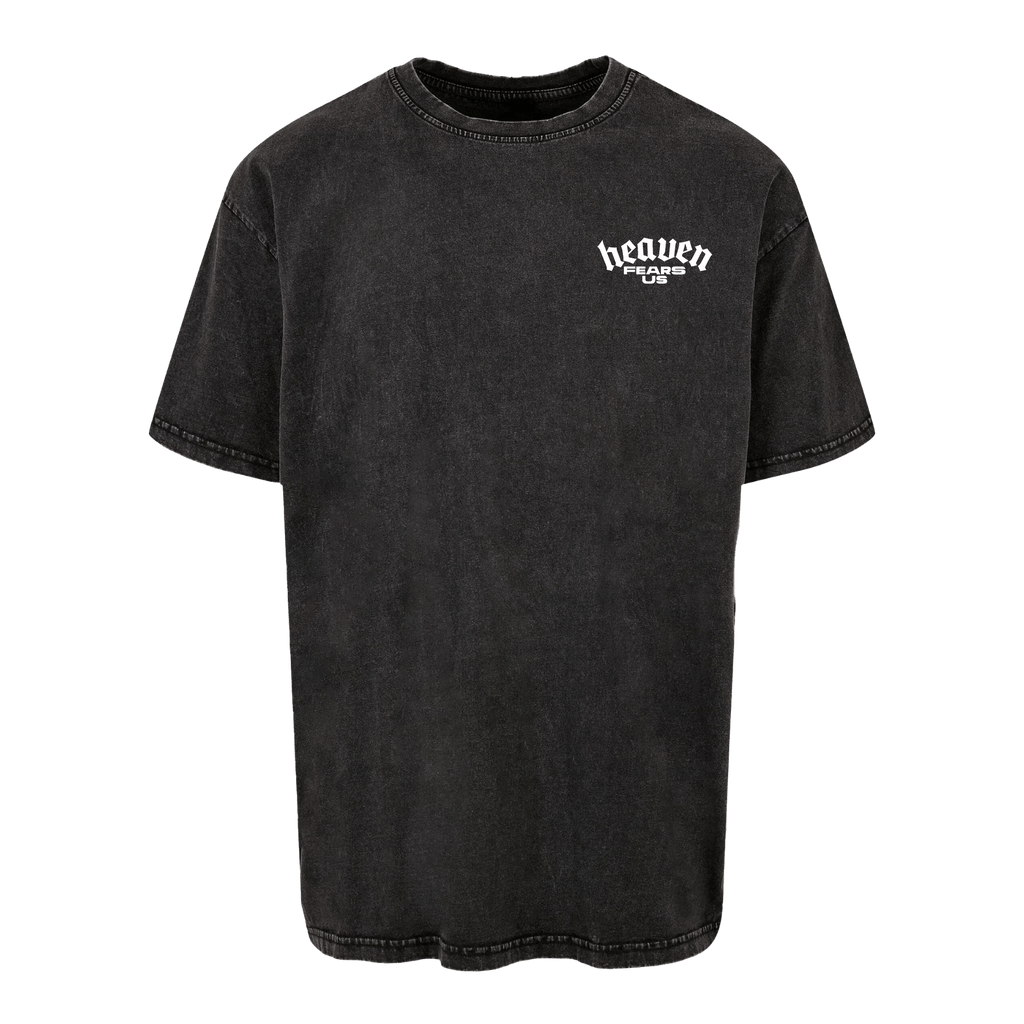 HEAVEN FEAR US ACID WASHED HEAVY OVERSIZE T-SHIRT
