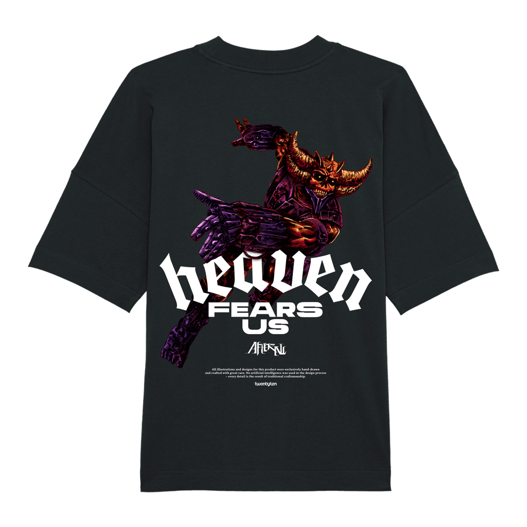 HEAVEN FEAR US HEAVYWEIGHT BLACK TSHIRTS