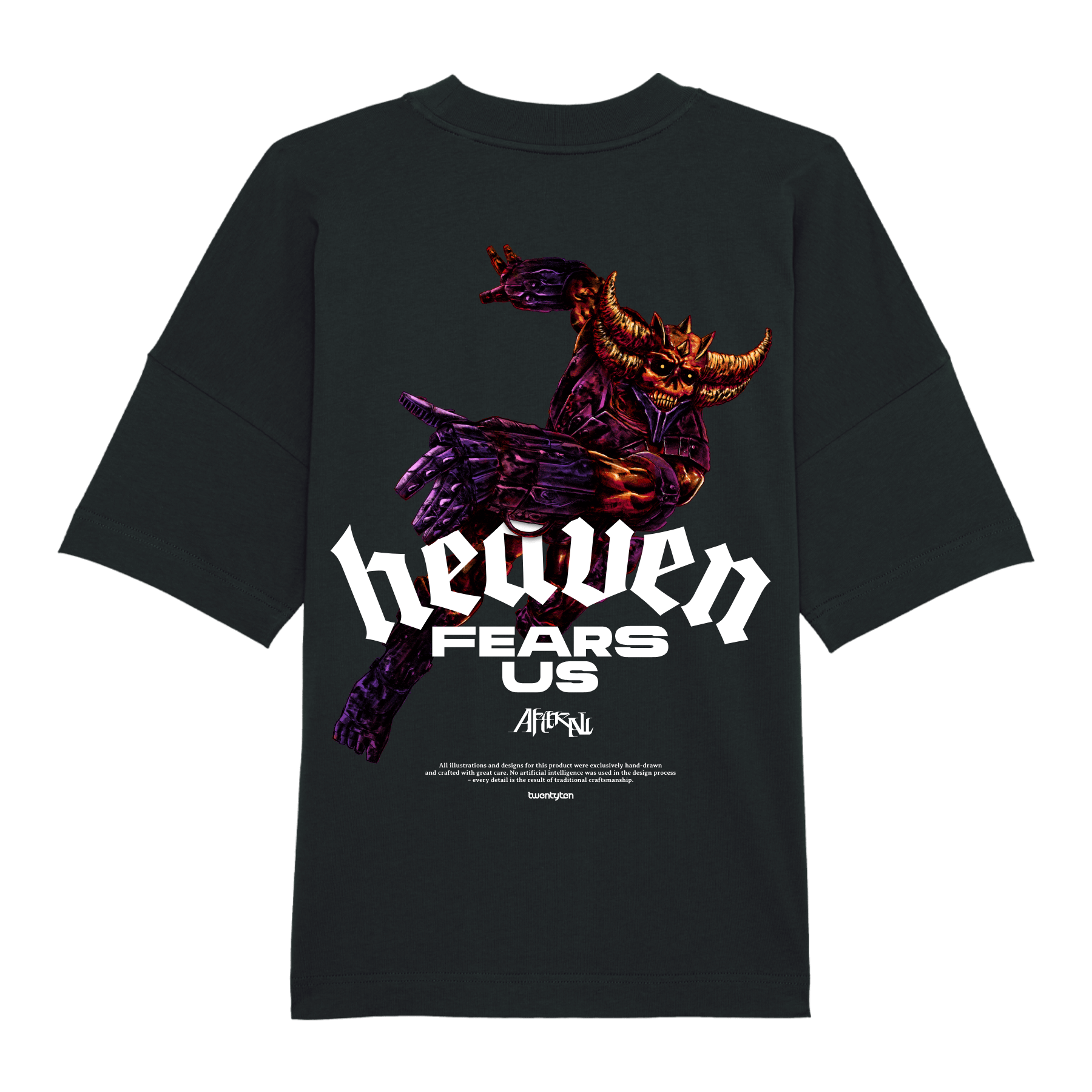 HEAVEN FEAR US HEAVYWEIGHT BLACK TSHIRTS
