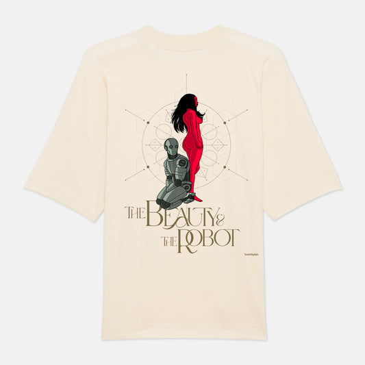 THE BEAUTY AND THE ROBOT III HEAVYWEIGHT T-SHIRT