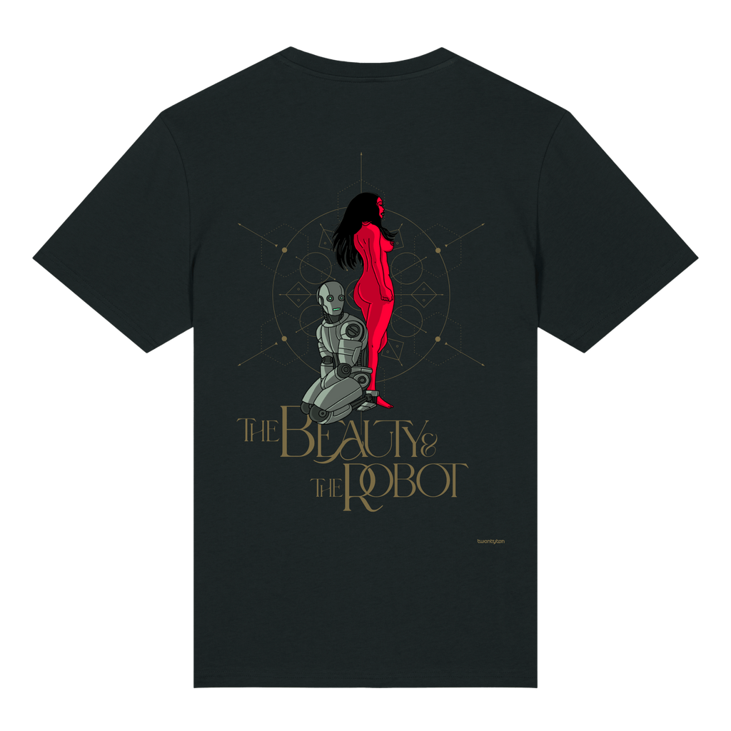 THE BEAUTY AND THE ROBOT I BLACK CLASSIC T-SHIRT