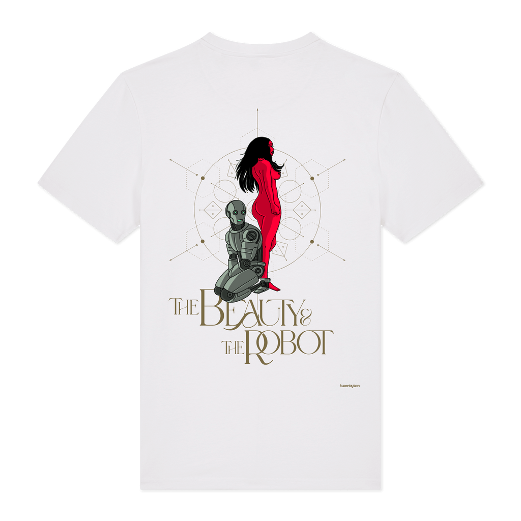 THE BEAUTY AND THE ROBOT II WHITE CLASSIC T-SHIRT