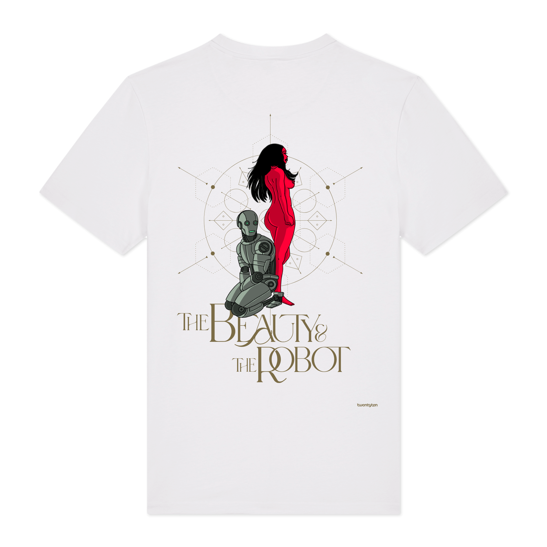 THE BEAUTY AND THE ROBOT II WHITE CLASSIC T-SHIRT