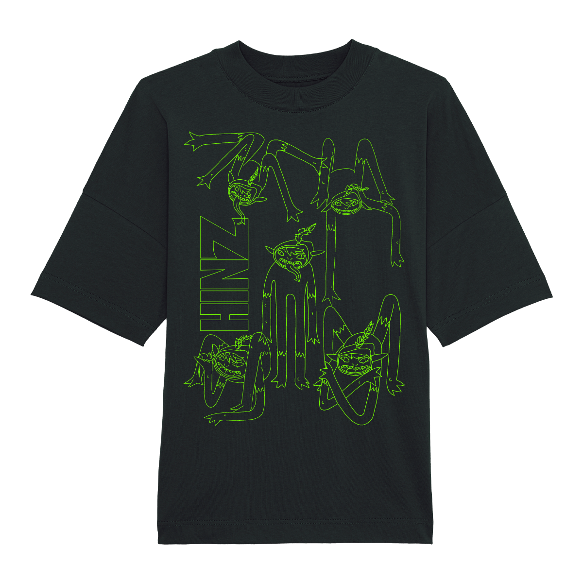 HINZ YOGA BLACK HEAVYWEIGHT T-SHIRT