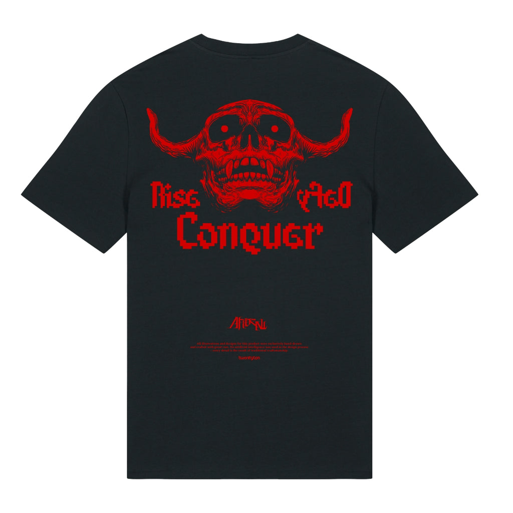 RISE DEFY CONQUER HEAVYWEIGHT CLASSIC BLACK TSHIRT