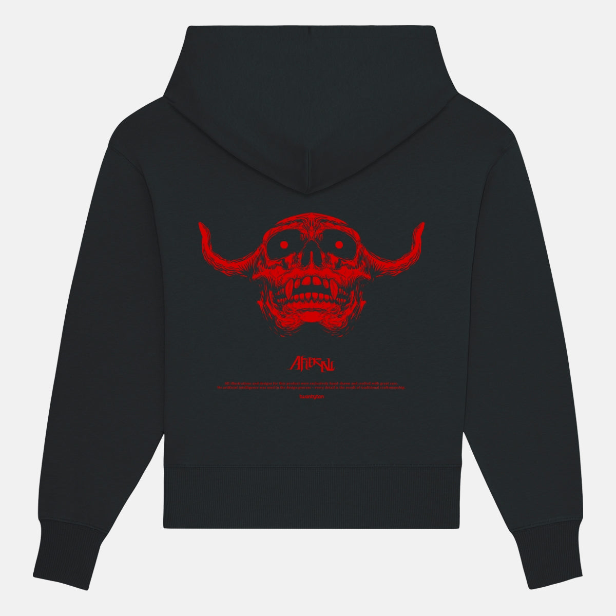 RISE DEFY CONQUER SHORT HOODIE STREETWEAR BLACK