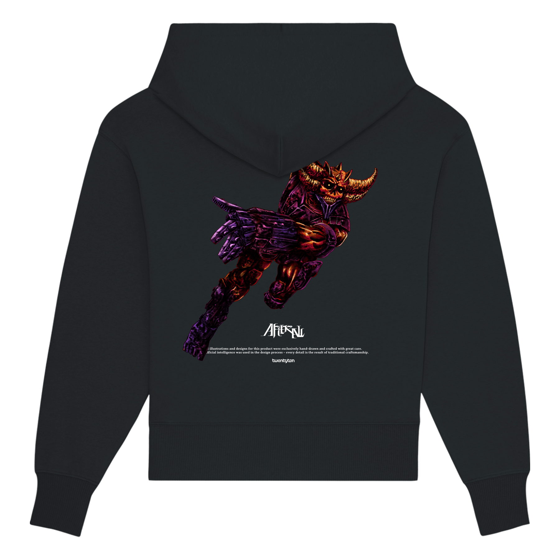 HEAVEN FEAR US BLACK SHORT HOODIE