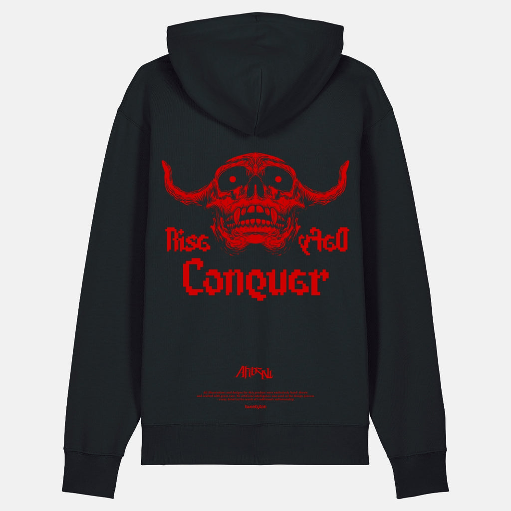 RISE DEFY CONQUER SKATE STREETWEAR HOODIE