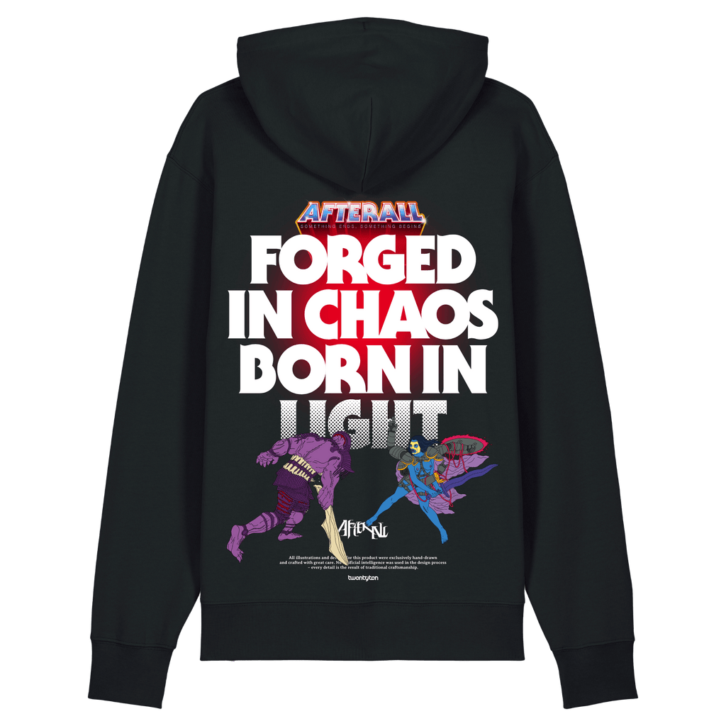 AFTERALL FORGED IN CHAOS BLACK SKATE HOODIE
