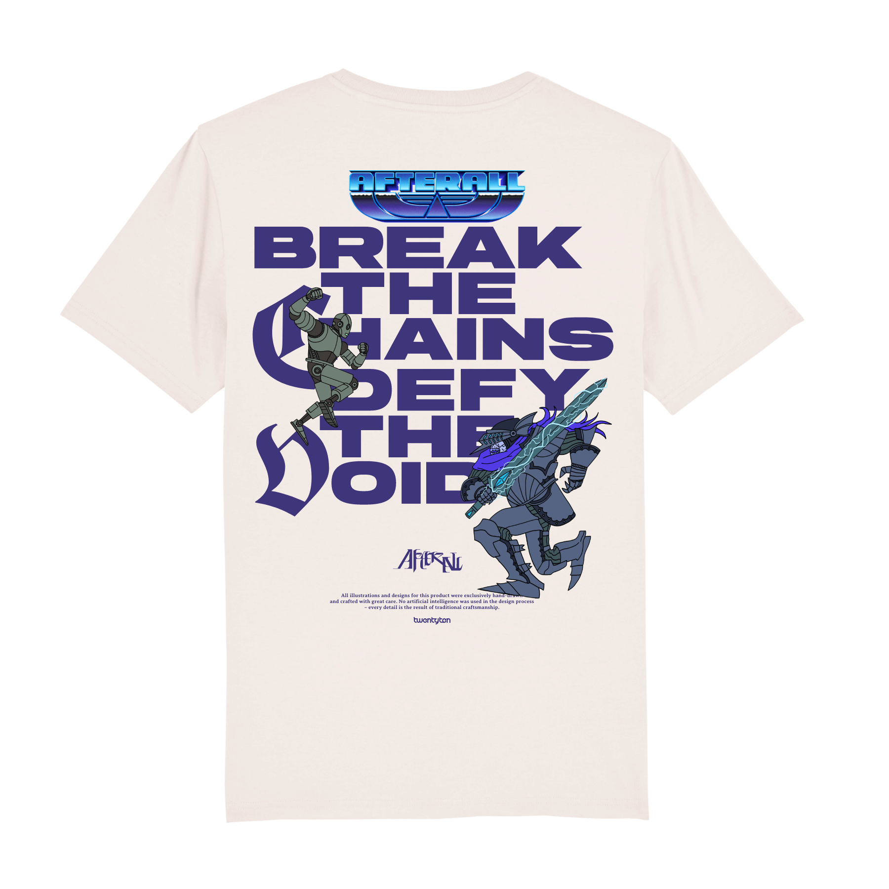 AFTERALL BREAK VINTED WHITE T-SHIRT