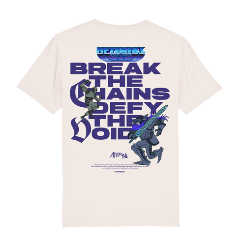 AFTERALL BREAK VINTED WHITE T-SHIRT