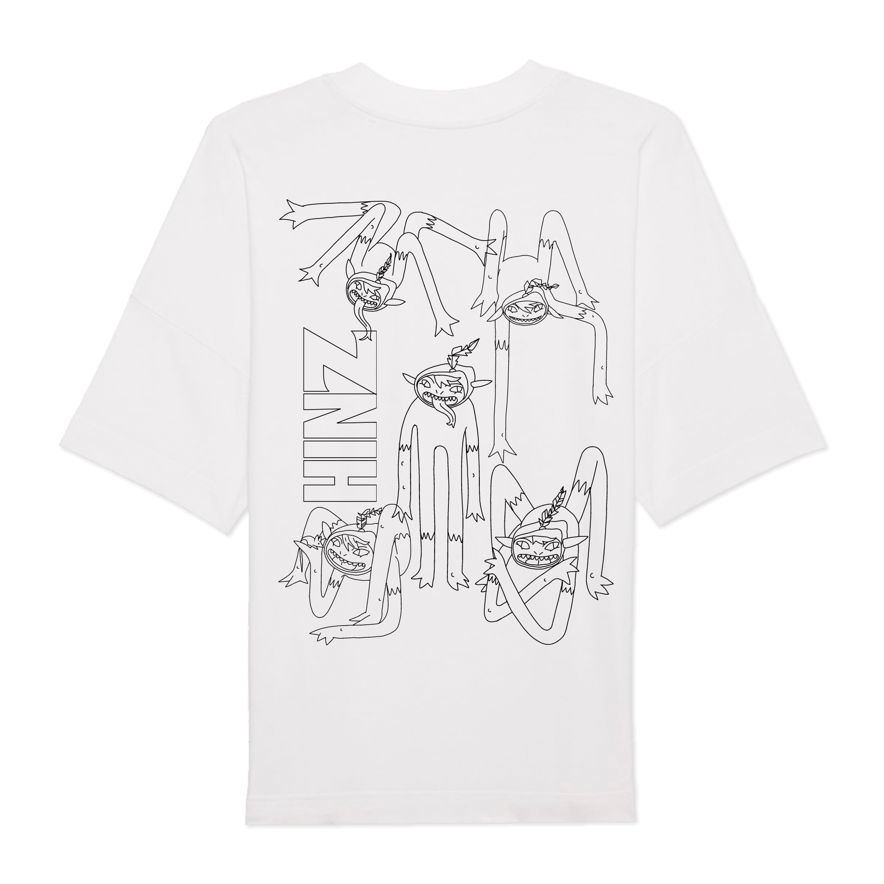 HINZ YOGA WHITE HEAVYWEIGHT T-SHIRT
